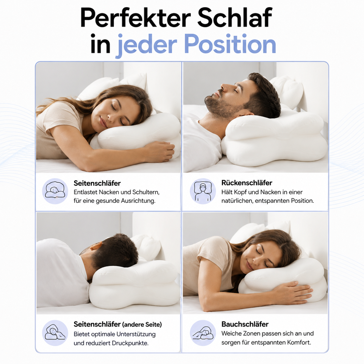 ErgoCloud™ Almohada Tensiones Cervicales - simplemente sueña despierto