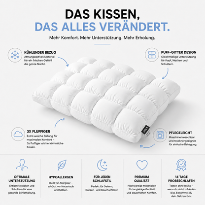 Wolkenkissen - Endlich durchschlafen, dein Nacken sagt danke.