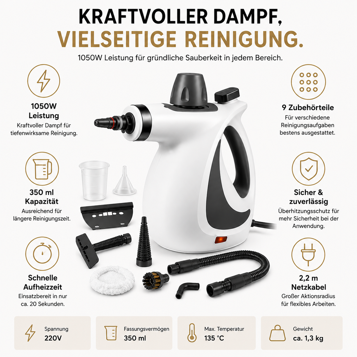 PureSteam - Tiefenreinigung mit Dampf – ohne Schrubben Mirevo