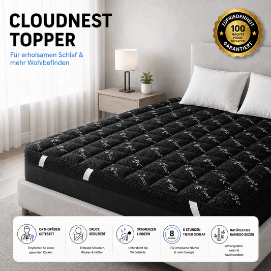 CloudNest Topper - Endlich weich schlafen, jede Nacht